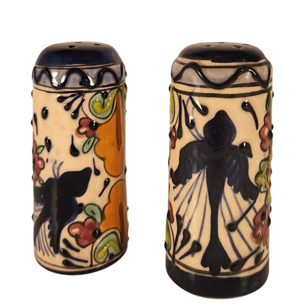 Mexico Salt and Pepper Shakers Birds & Floral
